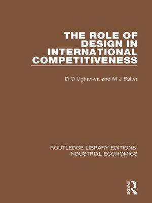 cover image of The Role of Design in International Competitiveness